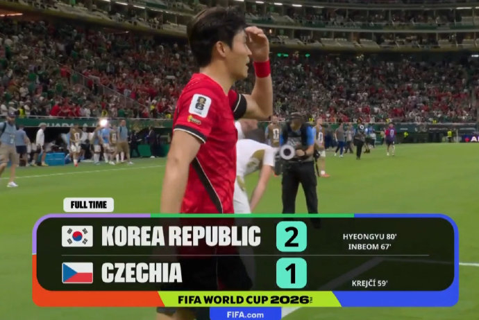韩国2-1逆转捷克 技术流完胜高空猛男 韩国2-1逆转捷克 技术流完胜高空猛男