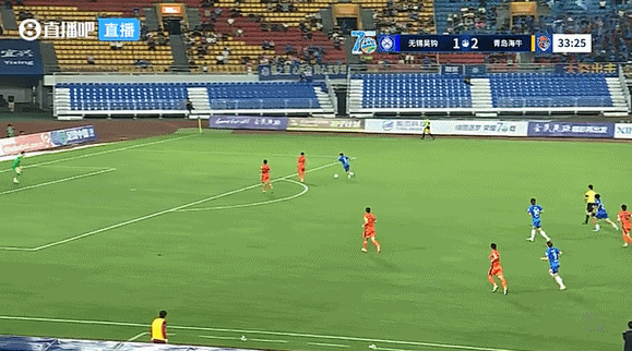 闪电两击定半场：刘国宝郑传辉3分钟连入两球 青岛海牛2-1无锡吴钩
