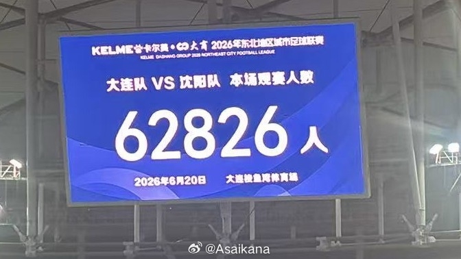 东北超大连德比62826人创纪录,1-1平沈阳 东北超大连德比62826人创纪录,1-1平沈阳