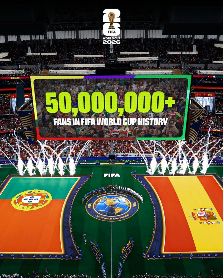 官方:世界杯历史现场观众突破5000万大关