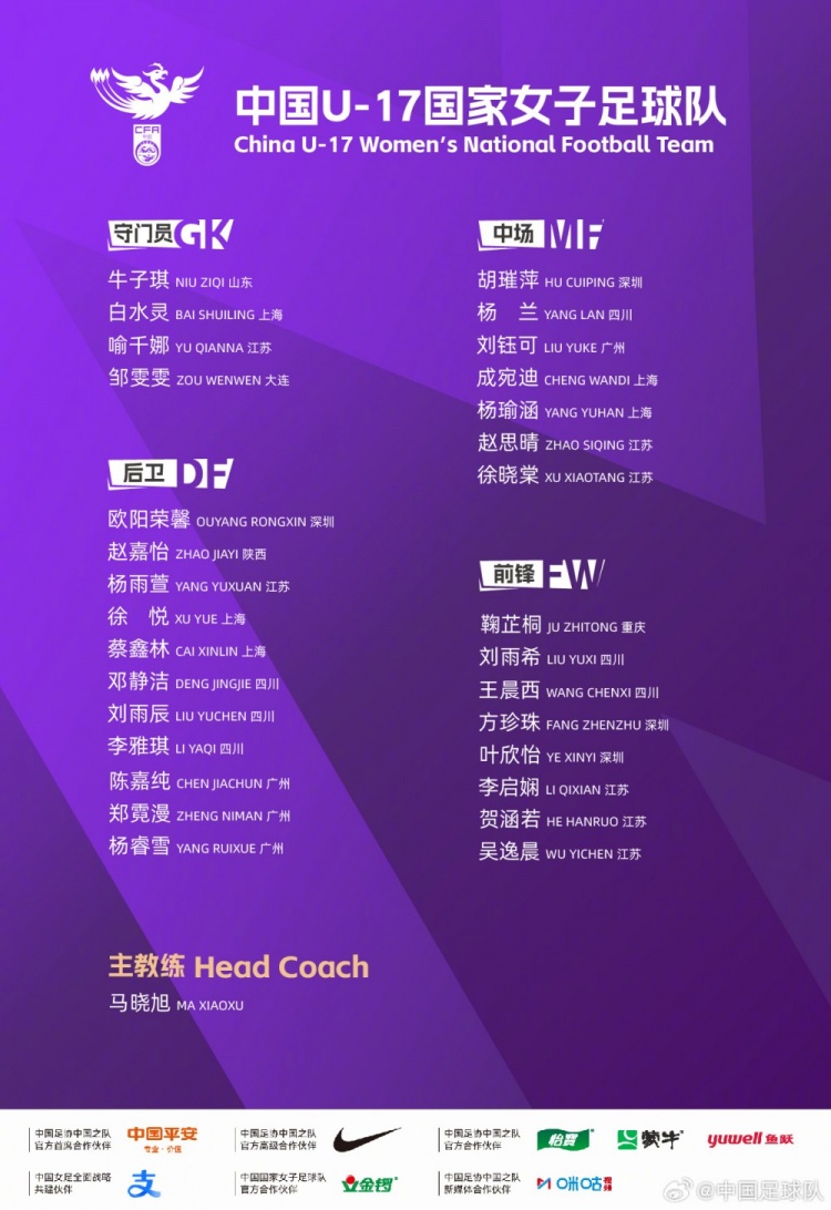 U-17女足第七期集训启动 双基地33天备战U-17世界杯 U-17女足第七期集训启动 双基地33天备战U-17世界杯